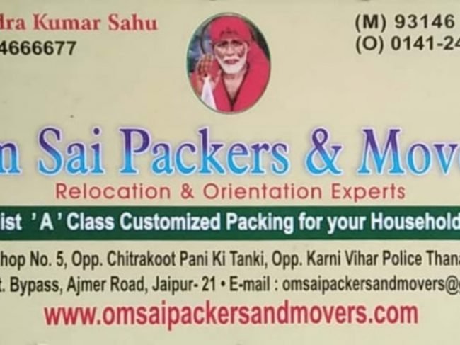 Om Sai Packers And Movers In Jaipur