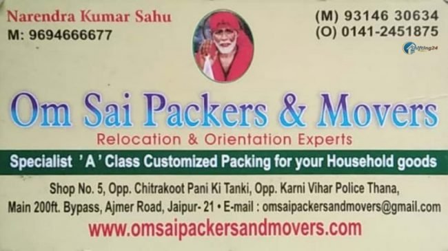 Om Sai Packers And Movers In Jaipur