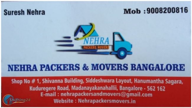 Nehra Packers And Movers In Bangalore